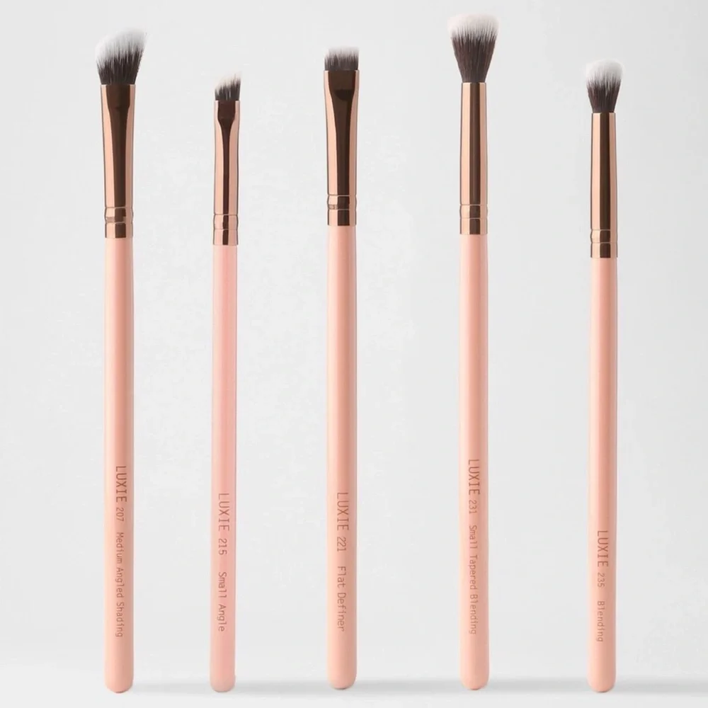 Luxie Rose Gold 5pc Eye Makeup Brush Collection